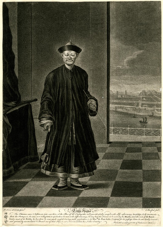 林奇官肖像 ∣ Loum Kiqua, Dominic Serres, 1757 大英博物馆藏