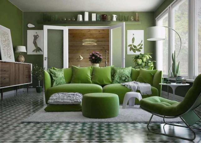 墙面色彩搭配方案来大自然的颜色绿色墙面装饰应用