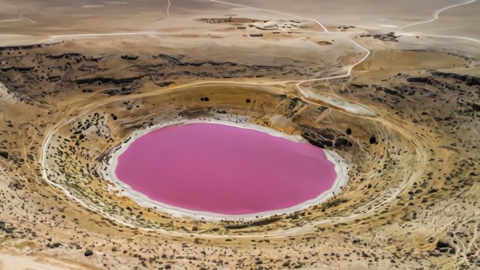 土耳其现粉色湖泊，专家称或因高温导致细菌滋生