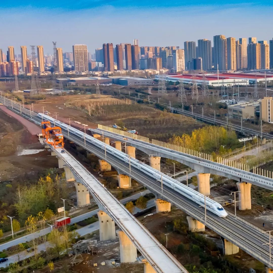 杨林应摄影作品合安高铁施工建设正酣