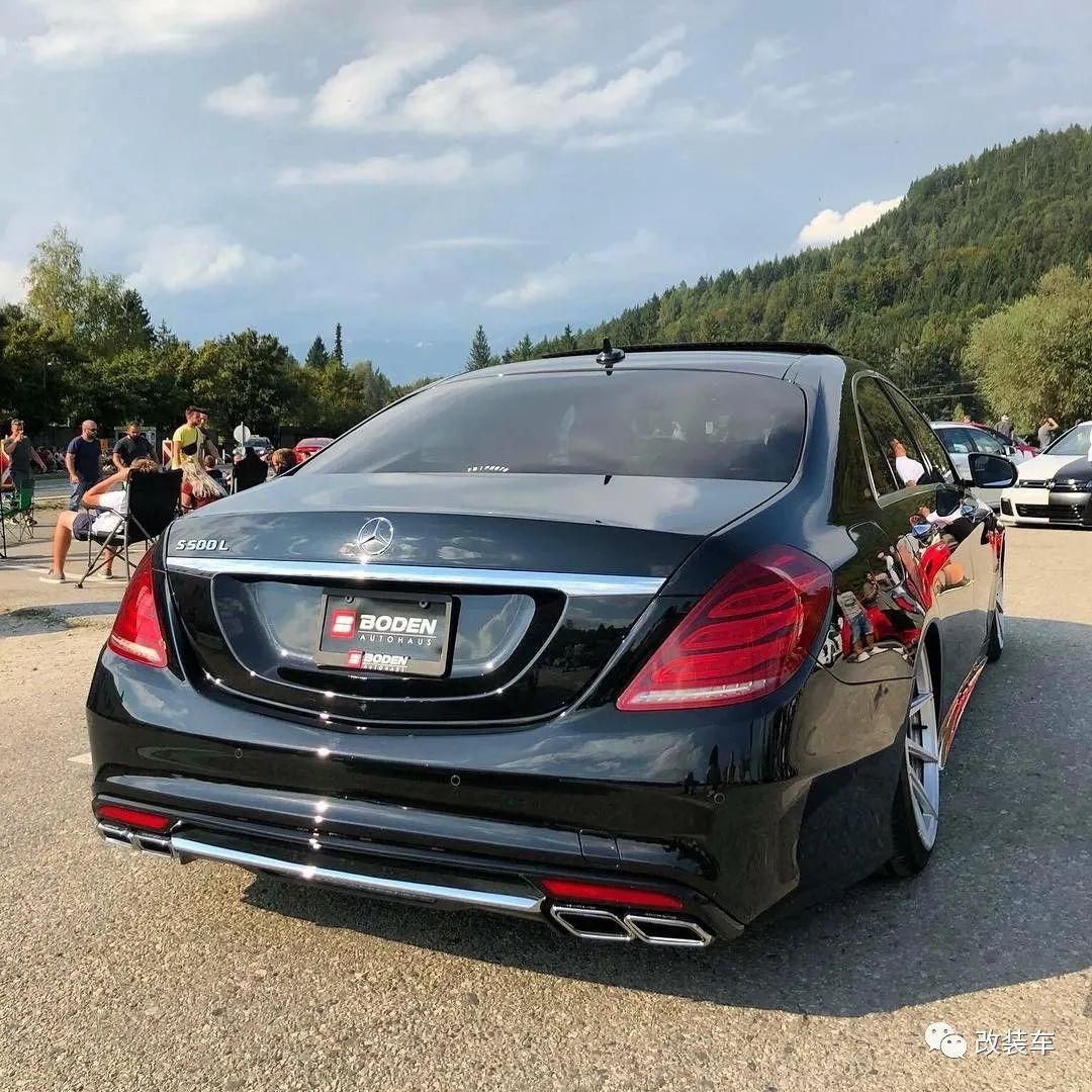 真正的德系vip大佬座驾,奔驰s500l气动姿态改装案例
