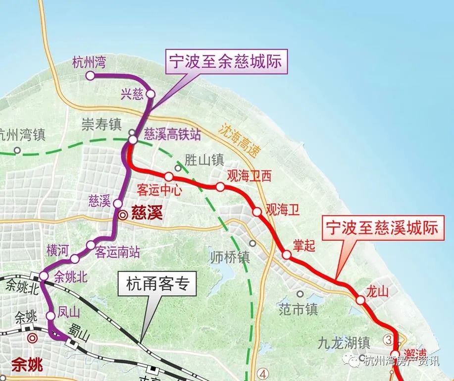 线路大致走向是—从既有萧甬铁路引出后,先经过余姚北站,然后再一路