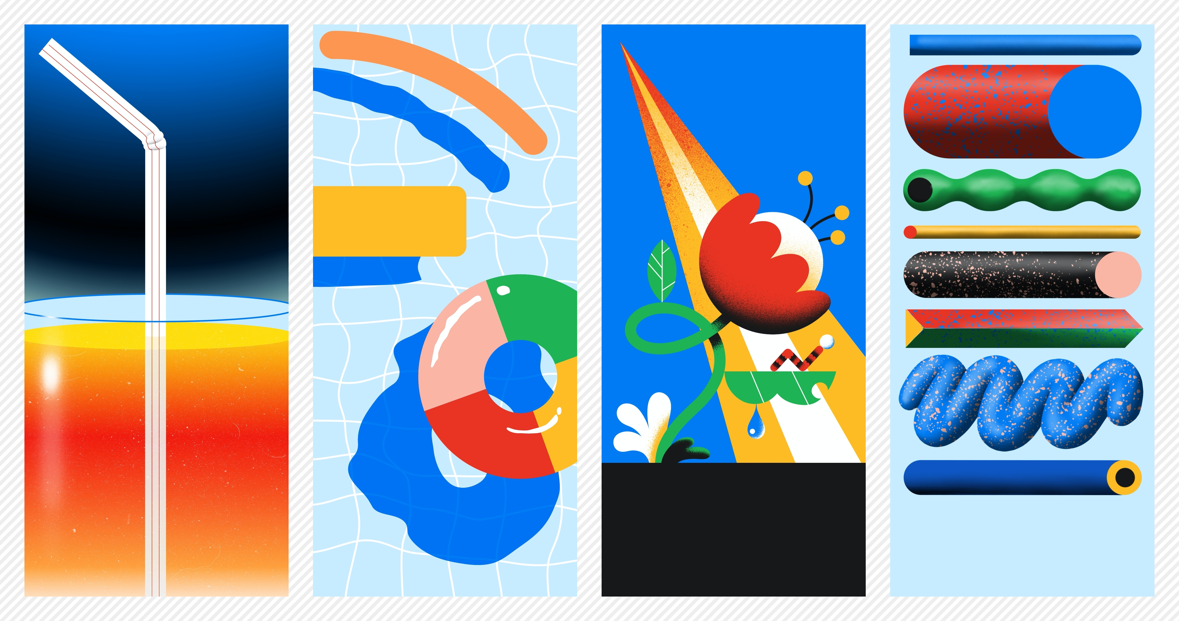 十六张还未发布的 google pixel 4a 内置壁纸分享