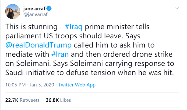 伊拉克总理刚刚披露的两个信息，让美国形象瞬间雪崩