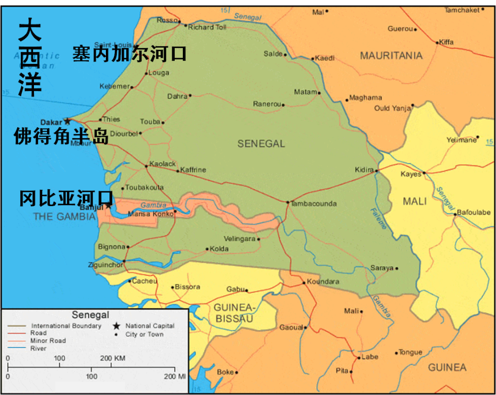 荷兰人则选择从塞内加尔河和冈比亚河之间的佛得角半岛下手,在其沿海