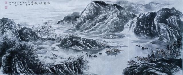 当前,画家王明辉老师原创山水作品国内市场收藏润格:20000元/平尺将 