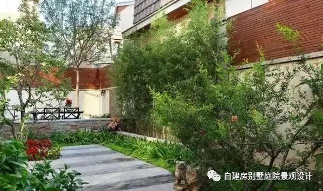 新中式風格的庭院花園設計——豪宅自建房別墅農村鄉村庭院子私家花園