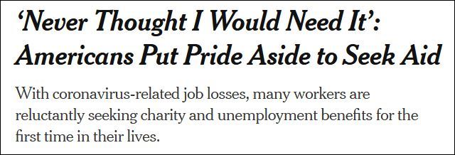“从没想过我会需要救济”，失业潮冲击着美国人的骄傲