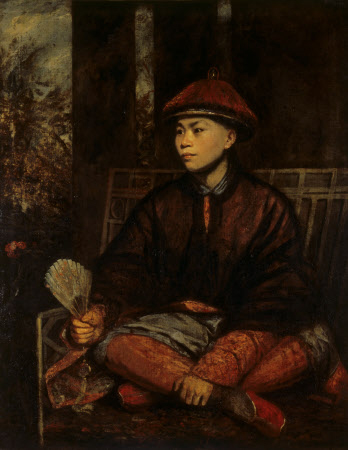 乔舒亚·雷诺兹(Sir Joshua Reynolds PRA)画黄亚东(Huang Ya Dong)肖像,英国信托收藏,1776