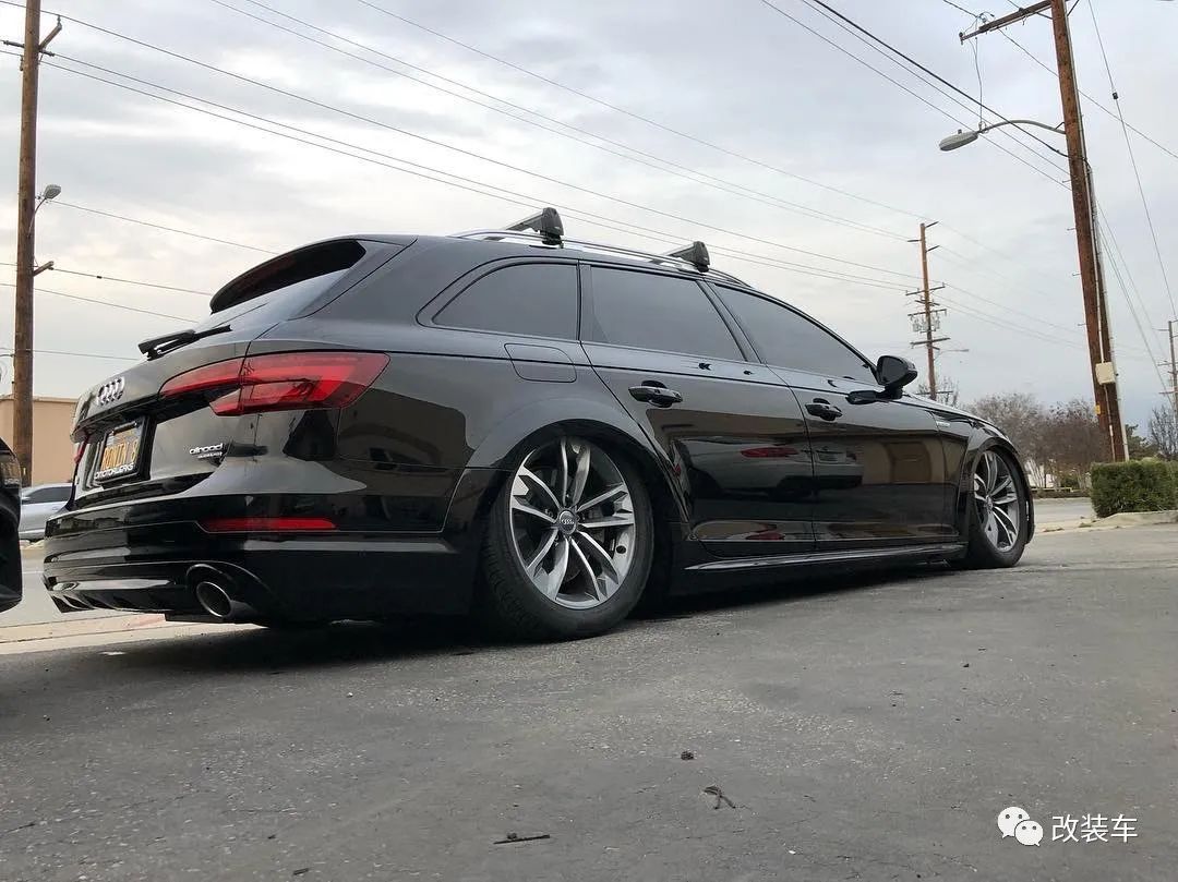 低趴下来的旅行车更有韵味,奥迪a4 allroad低趴改装案例
