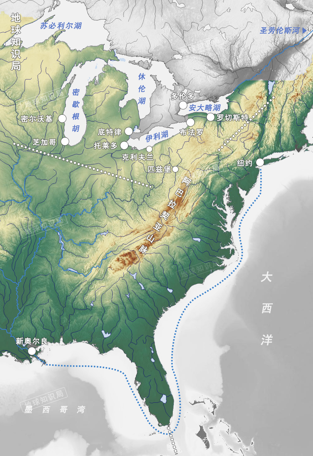 密西西比河世界地图图片