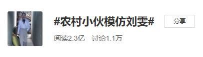 29岁农村小伙模仿刘雯火上热搜,