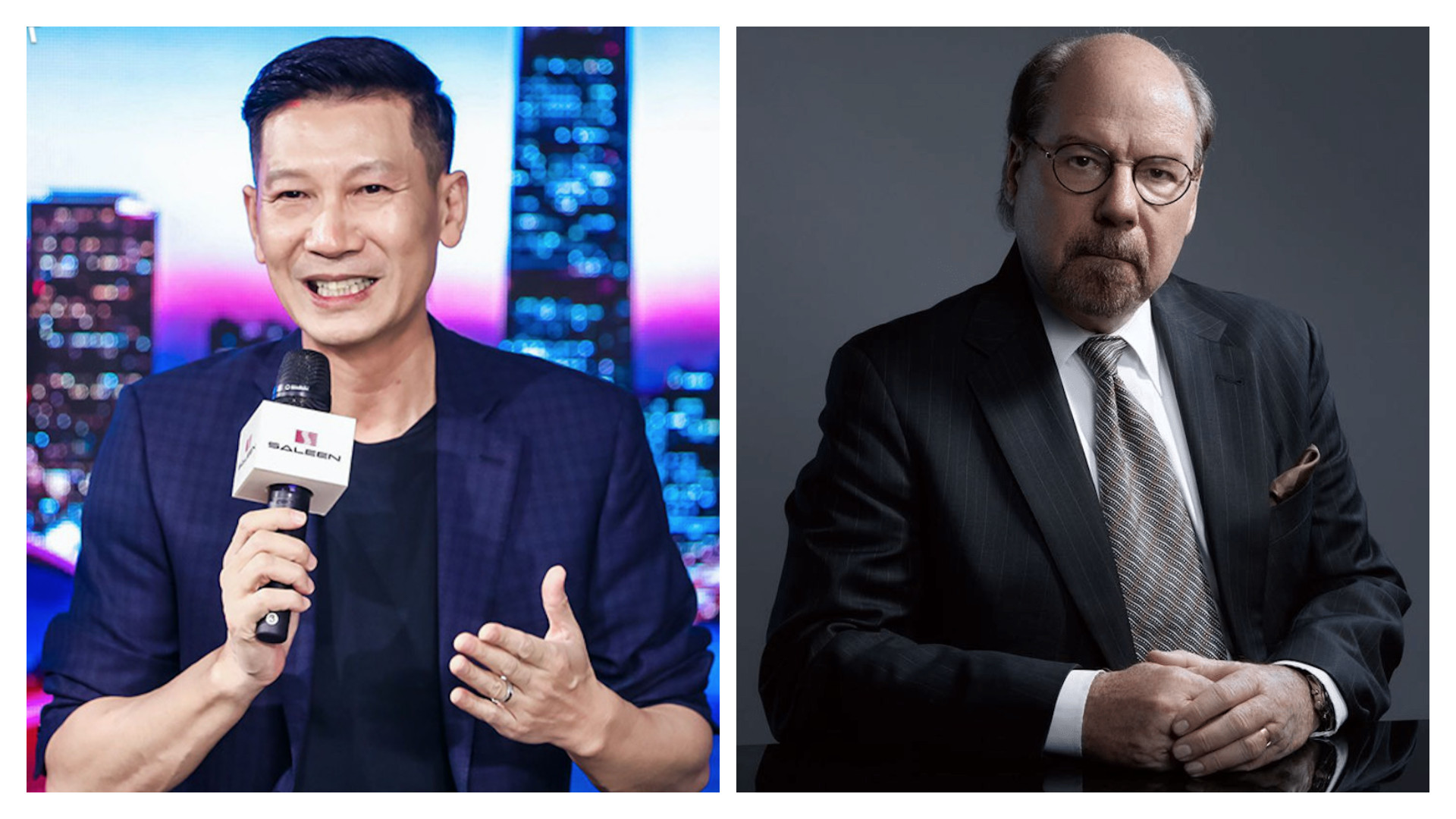 江苏赛麟董事长王晓麟（左和技术出资人史蒂夫&middot;赛麟。