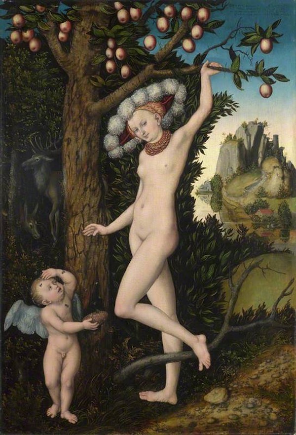 克拉纳赫，《向维纳斯抱怨的丘比特》，约1526-1527,木板油画