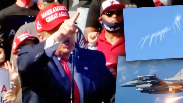 飞机闯入特朗普集会上空，美军F16战机升空拦截