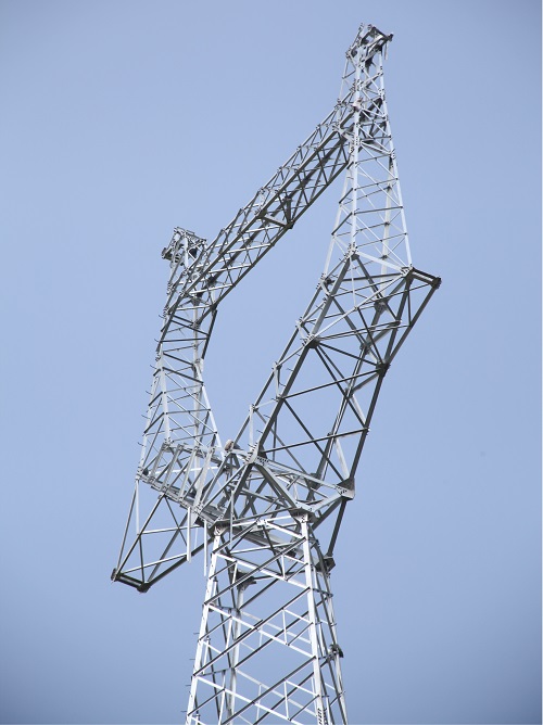 国内首基单回路直线旋转塔完成组立