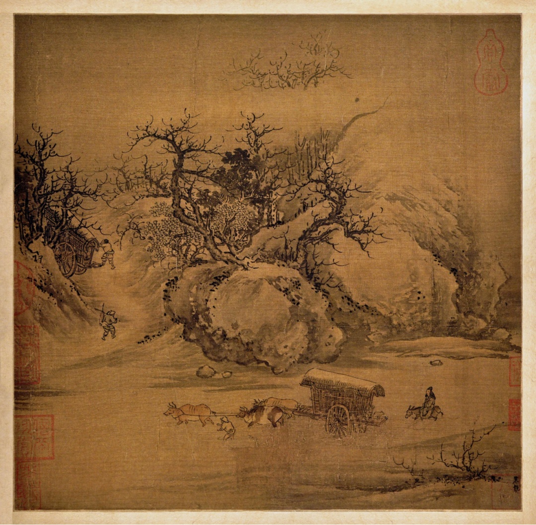 展露"冬骨"的雪景山水画,能够更真切地描绘出自然山水的质地肌理和