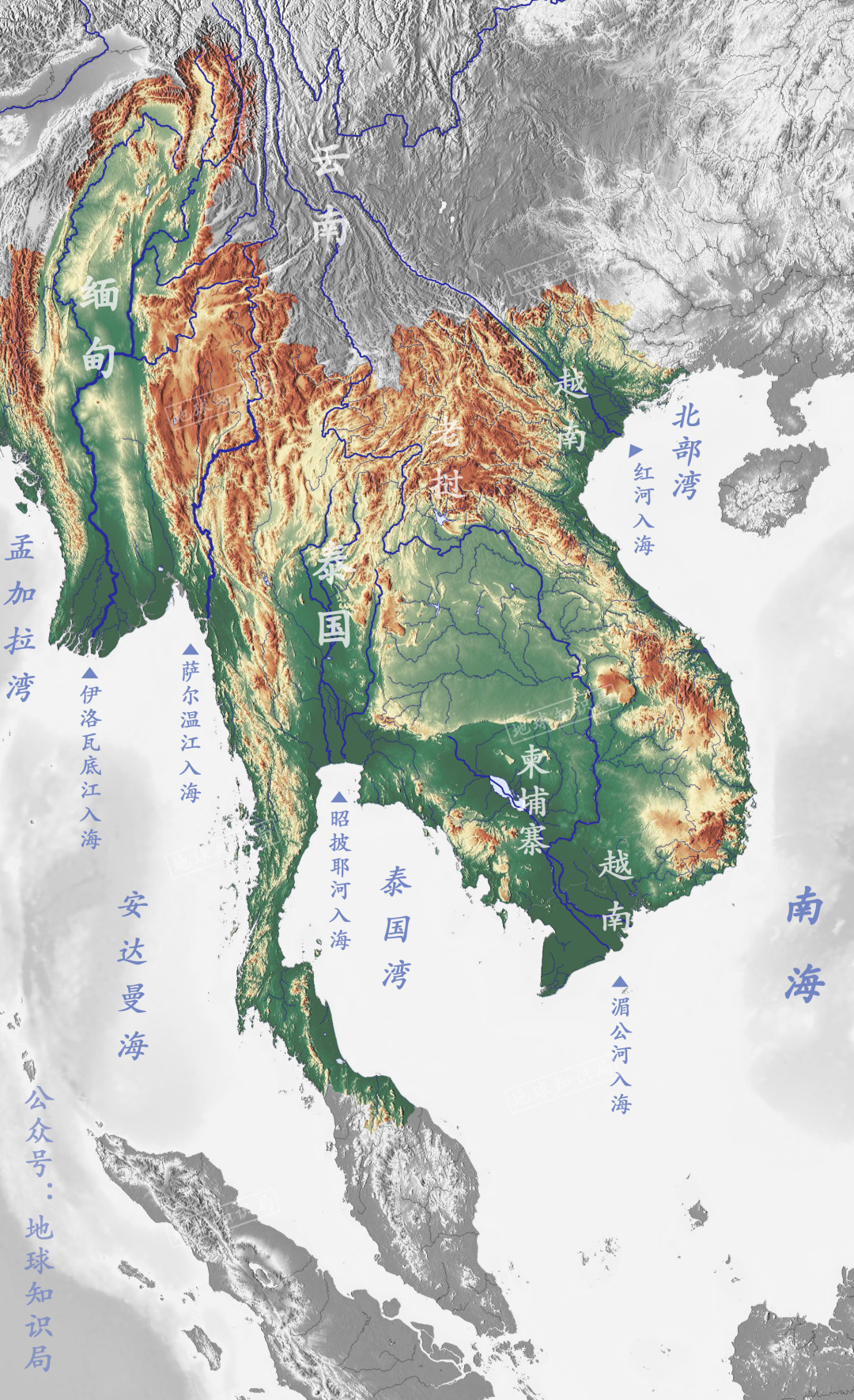 泰國地圖中文 泰國衛星地圖 – Uhlwc