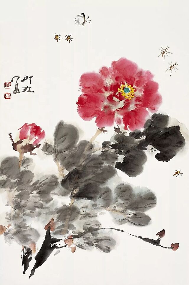 萧朗百幅牡丹芍药图——润秀典雅 爽劲大气