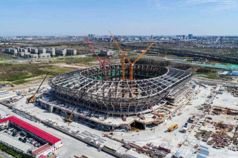 上港新主场年底就交付使用白瓷碗将成上海体育建筑新地标