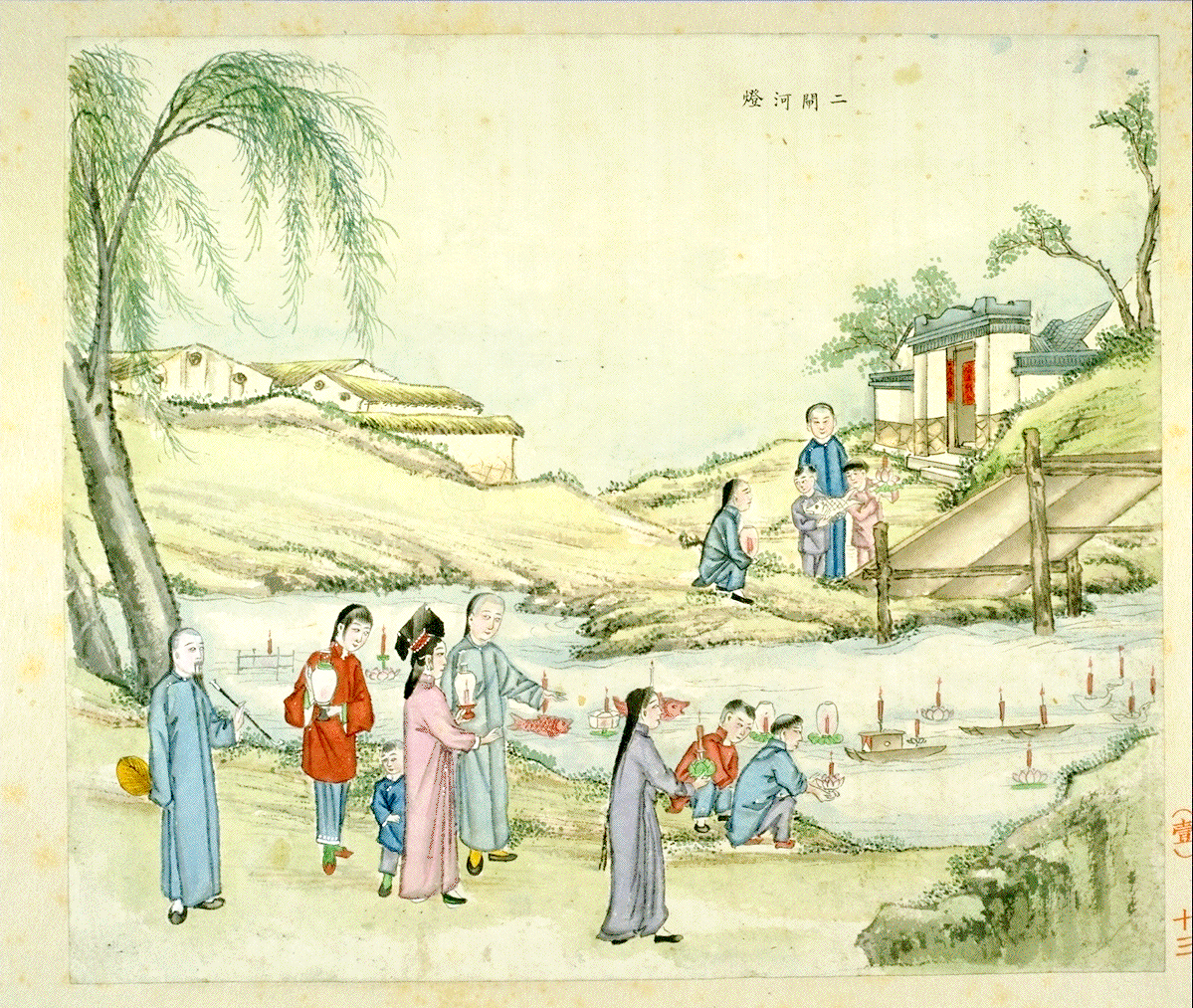 老北京人物画《卖瓜子》 老北京风俗画《卖瓷器》 浙江义乌风俗画 下