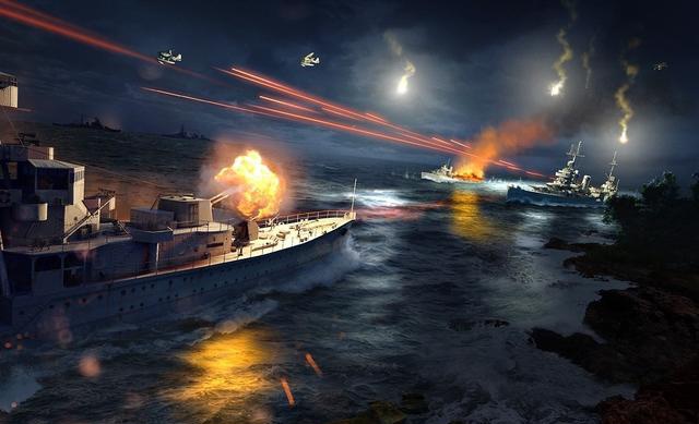 侦察机、照明弹与舰队开火