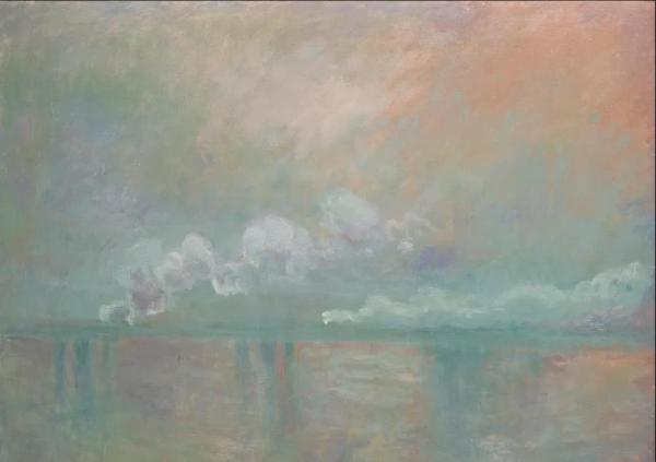 克劳德·莫奈，《伦敦查灵十字桥，雾中烟云印象》，1902