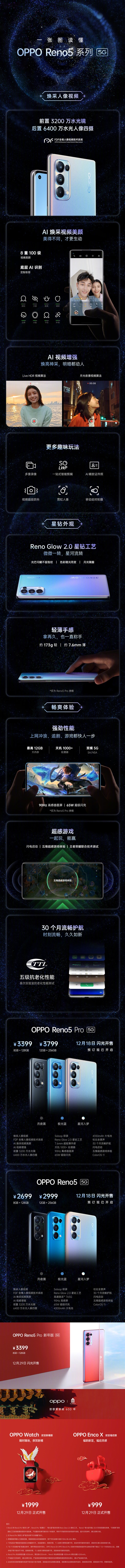 一图看懂OPPO Reno5：五级抗老化、30个月不卡