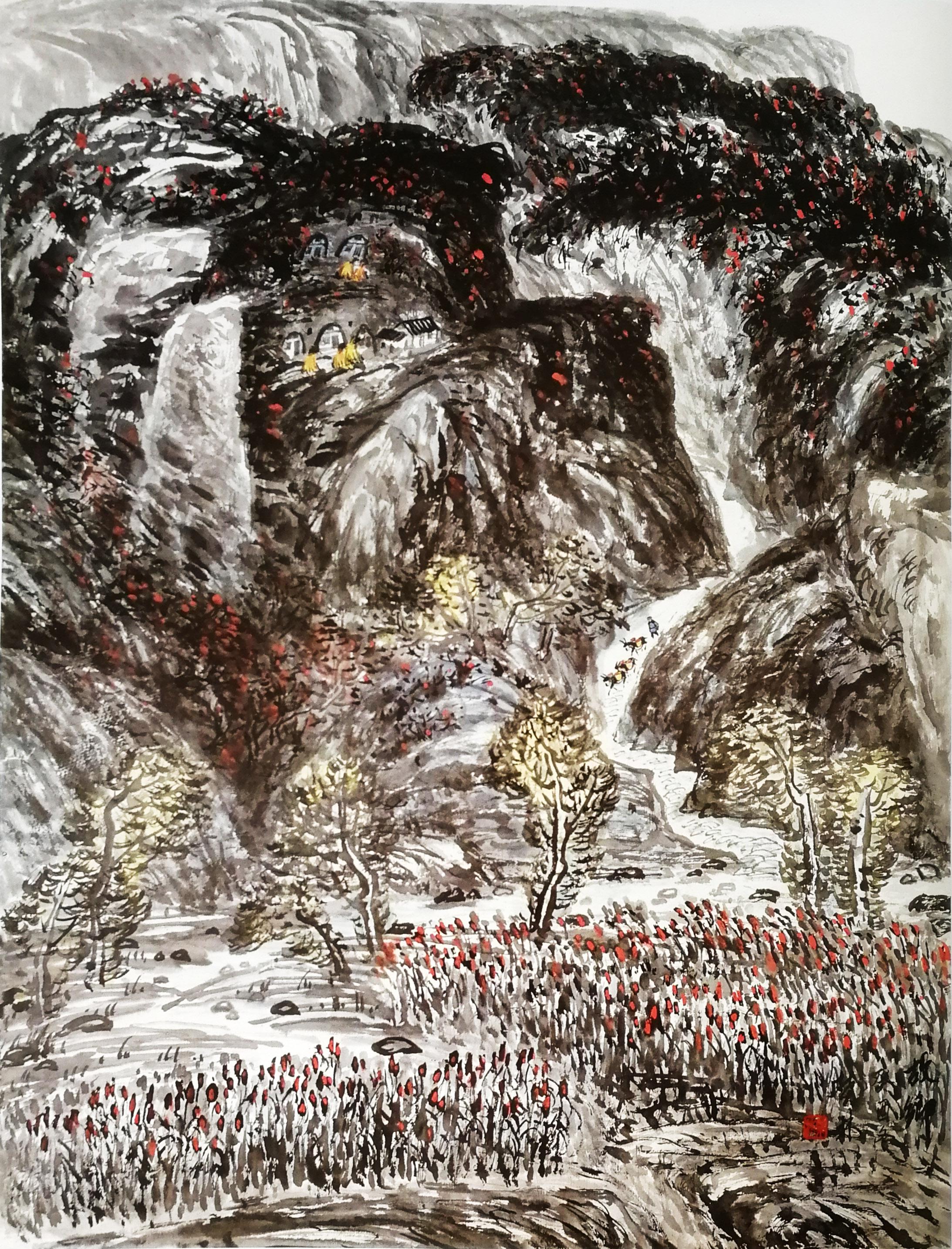 《大塬秋声 120cm×121cm 1998年作