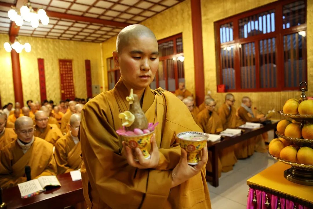 图丨老法师在四川尼众佛学院