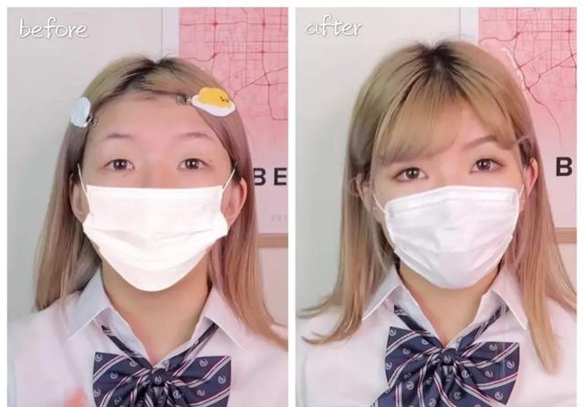 戴上口罩的张天爱,虽然被口罩遮去了半张脸,却看起来格外的美丽.