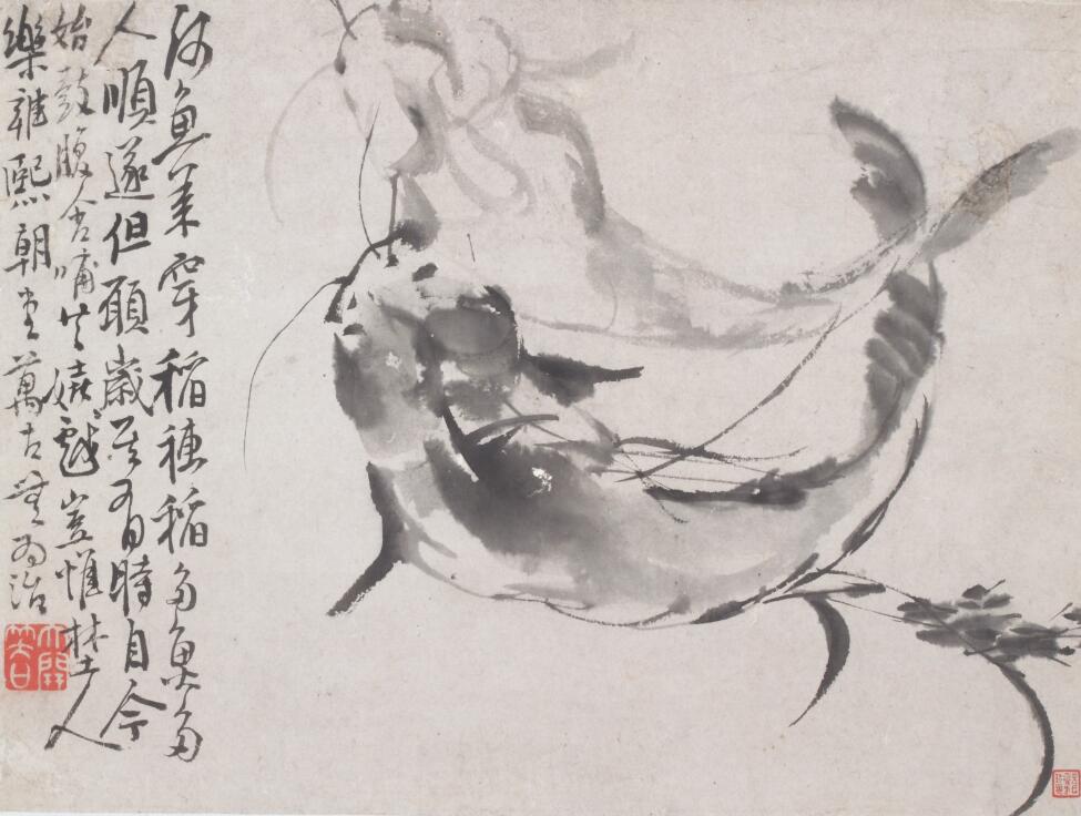 李鱓 稻鱼图 扬州博物馆藏