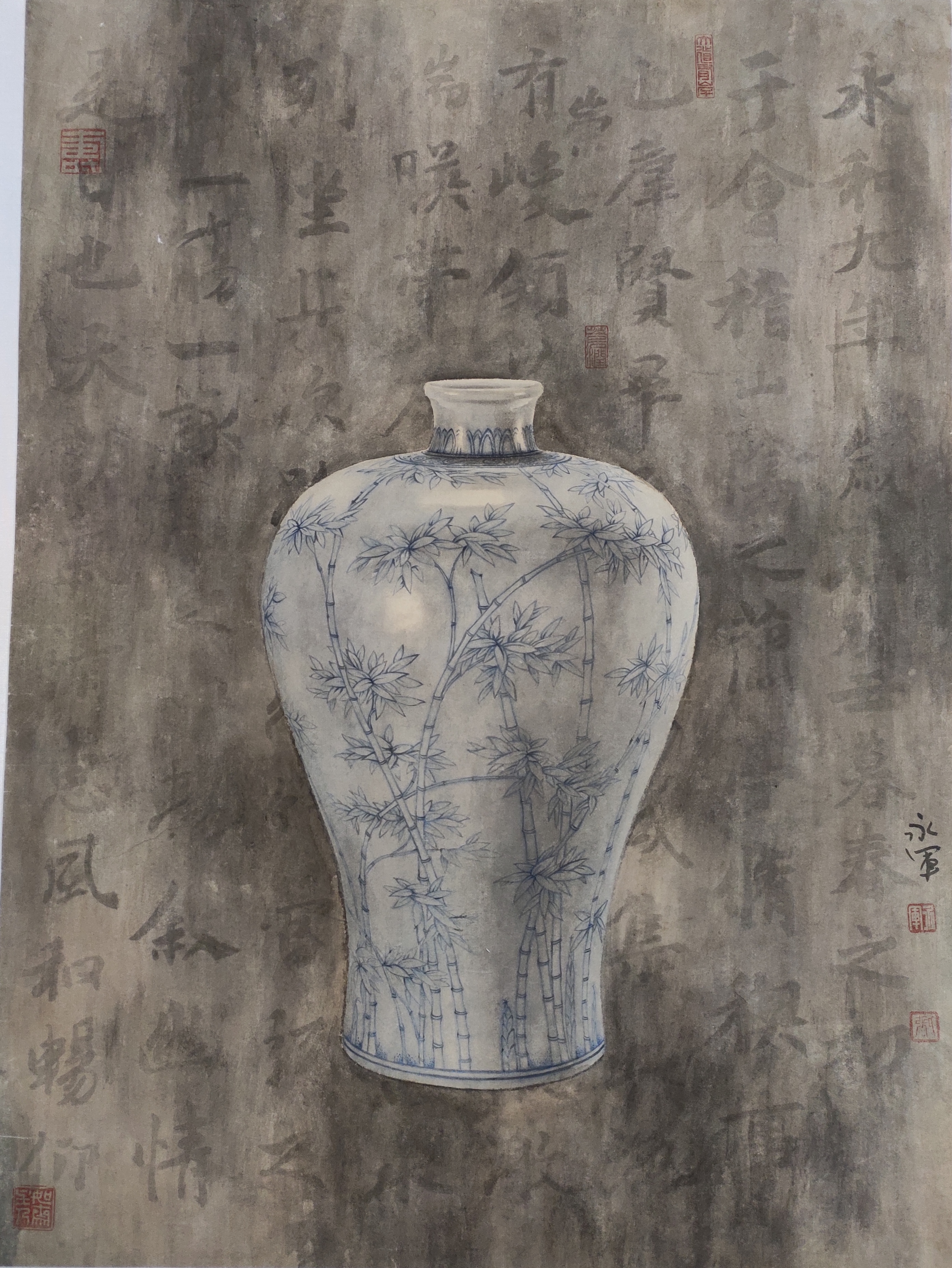 艺术家张永军 | 工笔青花 ·印——赏析