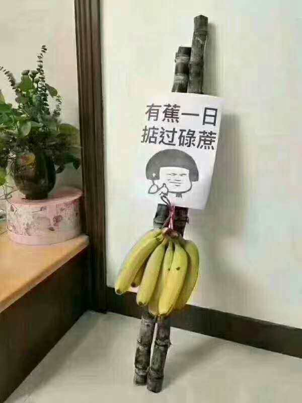 高考场外家长拿着一条甘蔗挂着两条香蕉是什么意思?