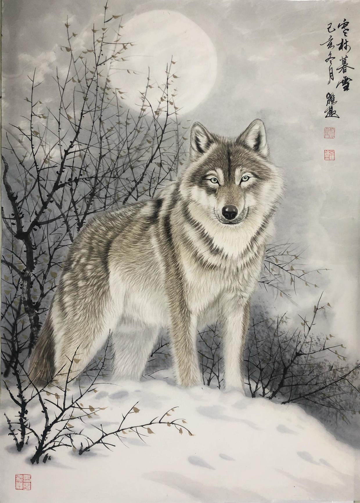 中国狼王著名画家吕维超