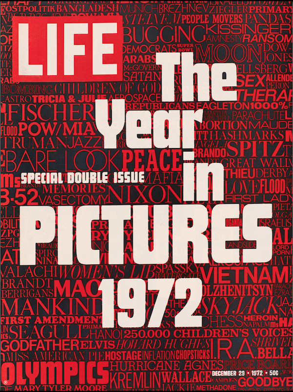 1972年12月29日，最后一期周刊形式的《生活》杂志封面