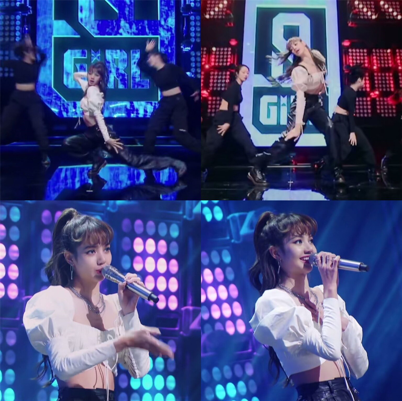 一出场就让大家纷纷尖叫,日常古灵精怪的甜美lisa一跳舞立马变a,感觉