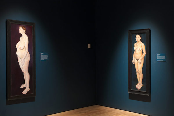 左：伊什贝尔·迈尔斯克夫，《无题》，1994年，布面油画：右：伊什贝尔·迈尔斯克夫， 《Shelley Thakral小姐》，1992年，布面油画