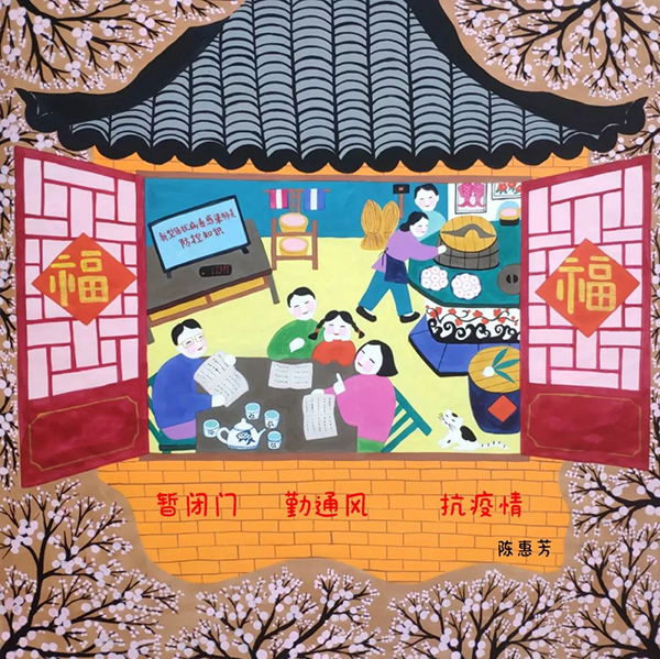用画语传达温暖上海金山的农民画家们致敬战疫逆行者