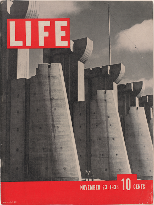 1936年11月23日，第1期《生活》正式发行，封面由玛格丽特·伯克·怀特拍摄。