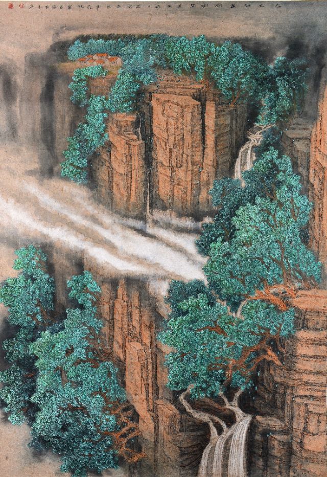 著名画家赵金平一重彩山水作品欣赏