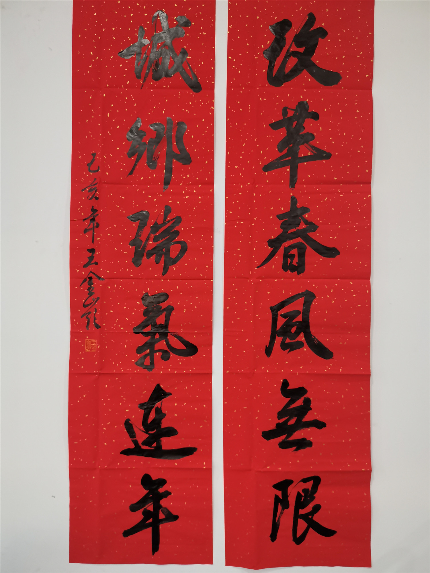 2020一带一路全球春联书法嘉年华作品王金岭