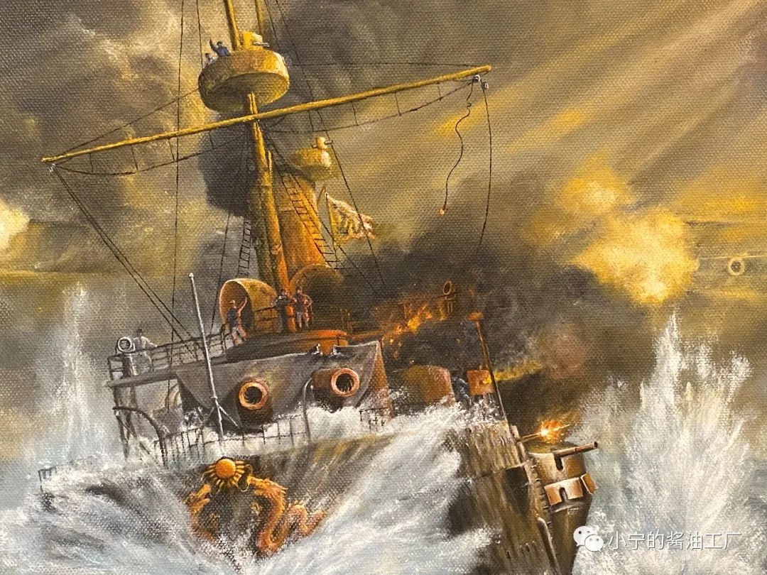 海疆系列油画持危致远漫挥天下泪足壮海军威