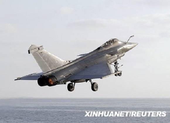资料图片：法国 “阵风”战斗机。（来源：新华社/路透社）