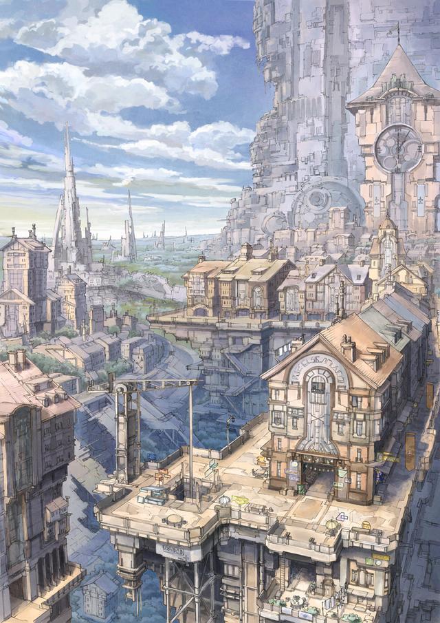 风格多样画技成熟的精美场景插画作品