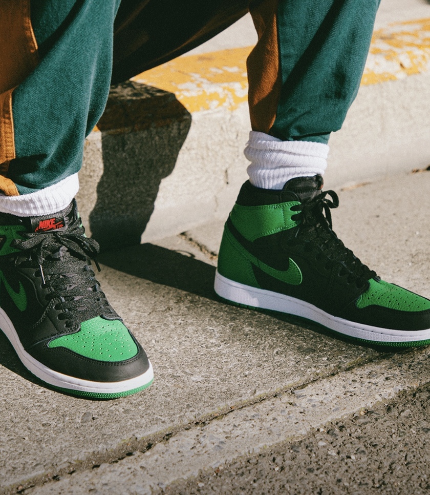 穿搭上脚效果帅气十足,aj1黑绿配色月底发售__凤凰网