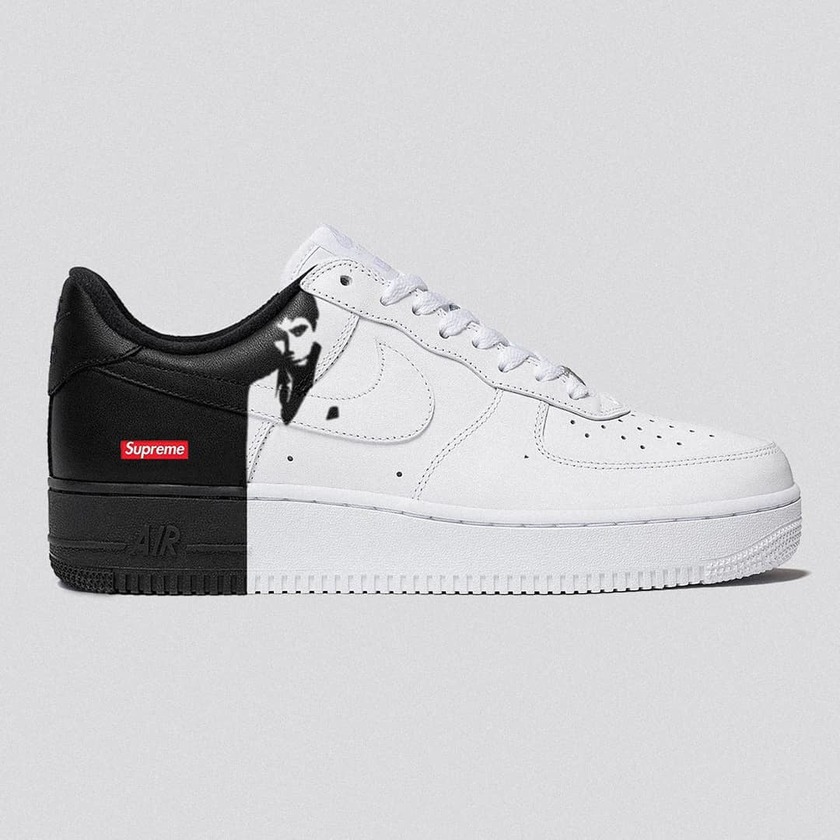 近日,他又灵感喷涌,带来了不少让人惊叹的 supreme x nike air force