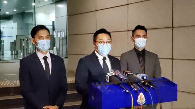 香港警方向媒体陈述案情（图源：港媒）