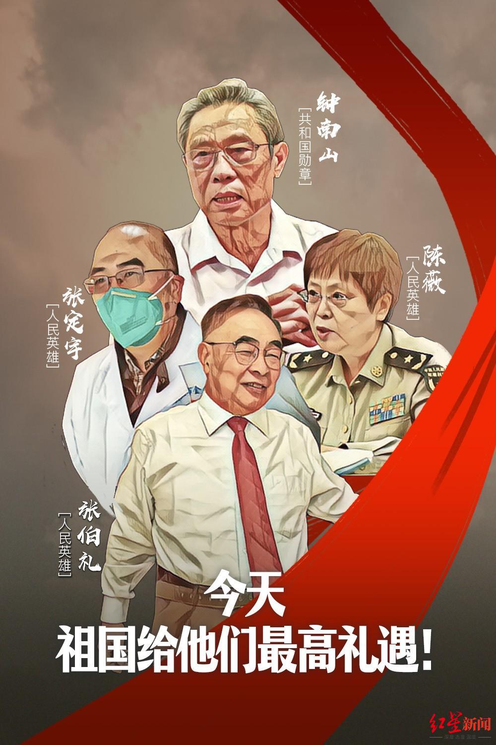 国家最高礼遇致敬钟南山等抗疫功臣 他们说荣誉不属于个人