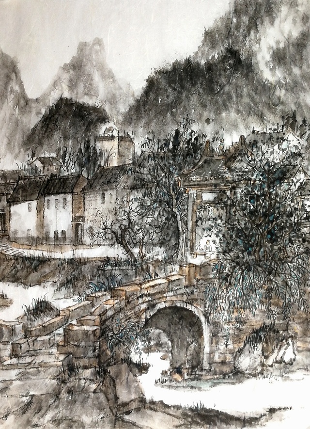 王学礼己亥深秋写生——黄姚,徽州,河曲